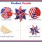 30 PCS American Flag Patriotic Pinwheels Independence Day Stars and Stripes Pinwheels Garden Windmill Wind Spinner for Flag Day